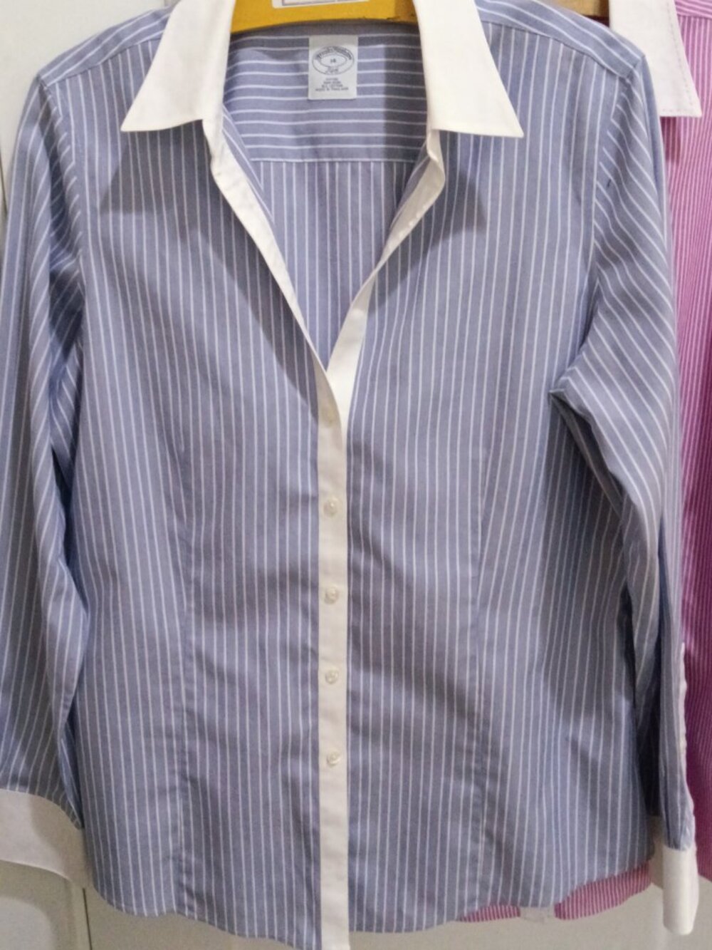 Brooks Brothers Fitted Non-Iron Cotton Shirts Stripes & Pick Stitch -Set of 3 - Picture 2 of 13